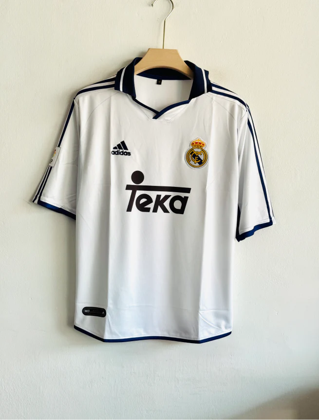 REAL MADRID 2000-01 HOME KIT CARLOS FIVESLEEVE POLO PREMIUM