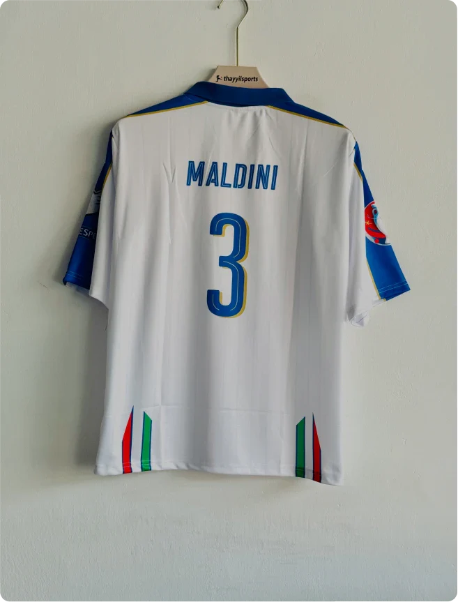 ITALY 2016-17 AWAY KIT MALDINI FIVESLEEVE POLO