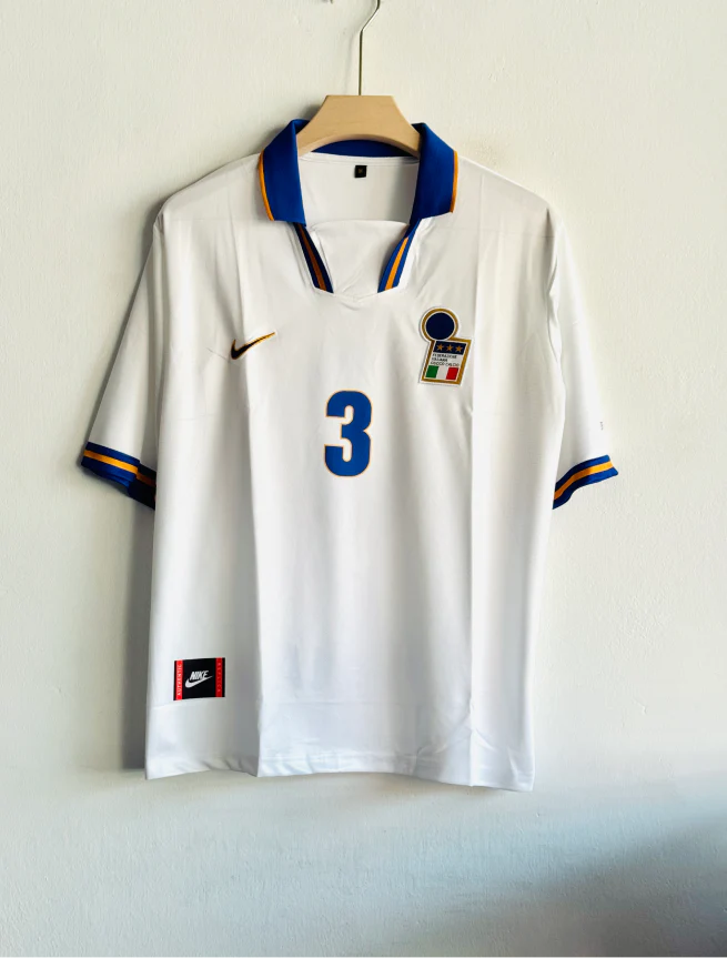 ITALY 1996 AWAY KIT MALDINI FIVESLEEVE POLO PREMIUM