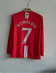 MANCHESTER UNITED 2007-08 HOME KIT RONALDO FULLSLEEVE