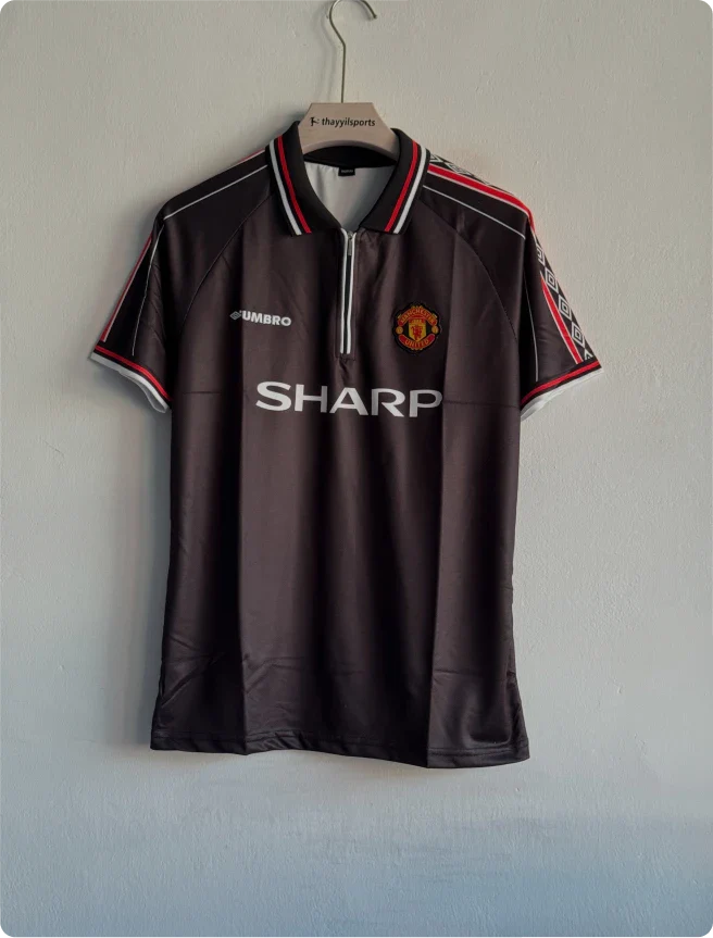 MANCHESTER UNITED 1998 BLACK KIT BECKHAM POLO PREMIUM