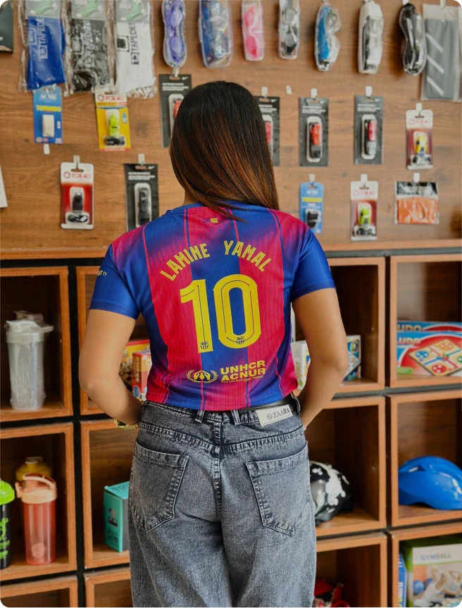 CROP TOP BARCELONA 25-26 HOME YAMAL